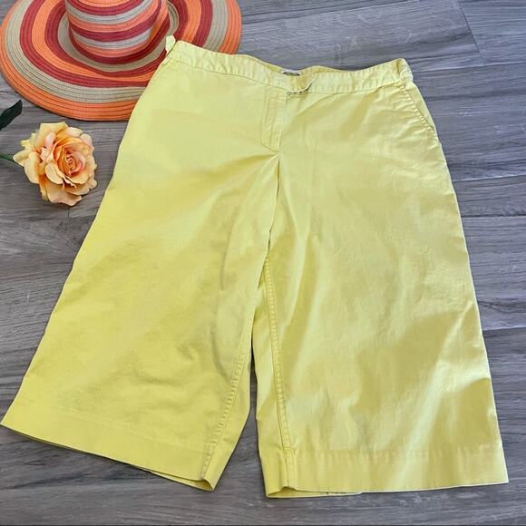 IZOD XFG yellow wide leg cropped pants size 12 - Picture 1 of 7
